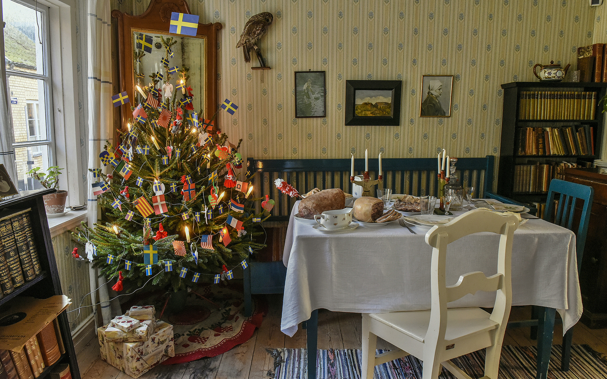 Christmas in a working class families home, 1930s at Kulturen in Lund, Sweden.