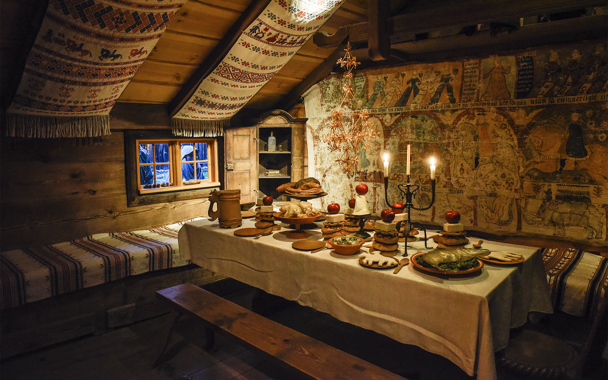 Christmas in The Blekinge Farmhouse, 1815. Photo Viveca Ohlsson, Kulturen.